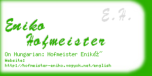 eniko hofmeister business card